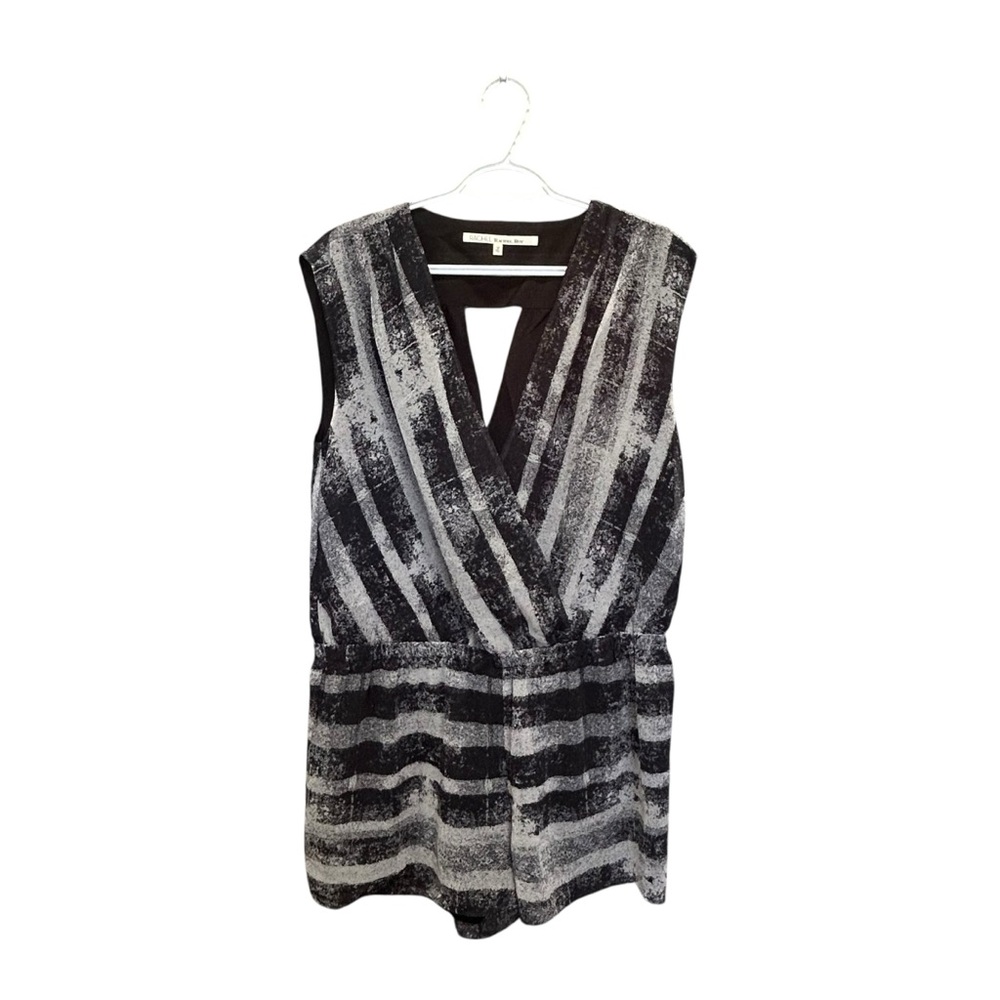 Rachel Rachel Roy Romper - Heathered Gray Black Stripe - Size M